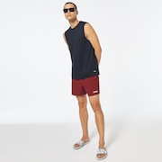 Seersucker 16" Beach Short - Iron Red