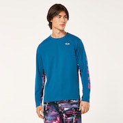 Slant Logo Print L/S Tee 8.0 - Ad Blue