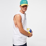 Space Polygon Sleeveless T - White