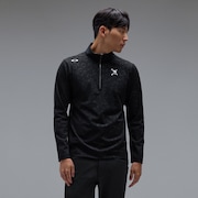 Skull Embossed LS Mock Shirt 2.0