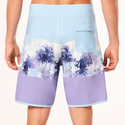 Palm Florals Rc 19” Boardshort - Stonewash Blue