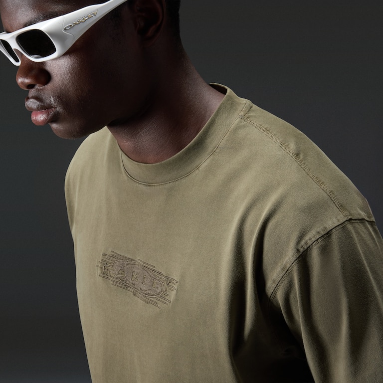 Echo Mod Embroidered Tee - Deep Olive