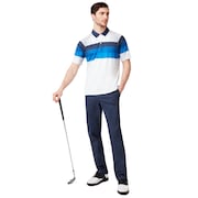 Color Block Graphic Polo - White