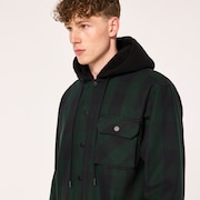 Bear Cozy Hooded Jacket - Black/Green