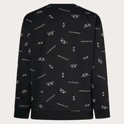 Foundational Fleece LS Crew 3.0 - Black Print