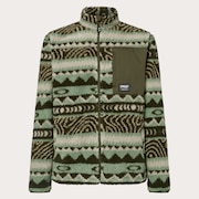 Mountain Fire Sherpa - Green Norway Pattern
