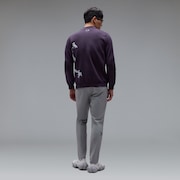 Skull Bold Sweater Mock Shirt - Rusted Purple