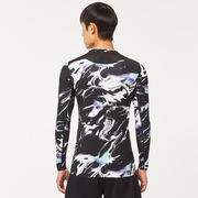 Technical Base Layer Ls Crew - Black Storm Print
