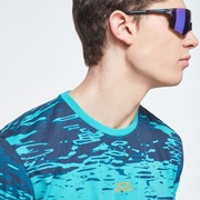 Water Print Short Sleeve Tee - Blue Water Print