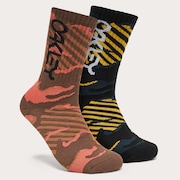 Camo B1B Rc Socks 2.0(2 Pcs) - Orange Stripe/Grip Camo