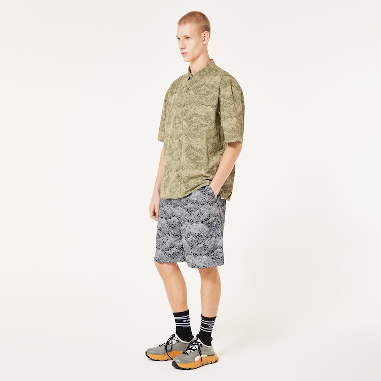 Outdoor Printed Short - Aop Mountain Black Cement