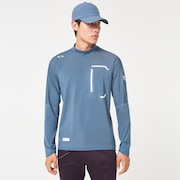 Skull Synchronism Ls Mock Shirt 2.0 - Dark Aqua