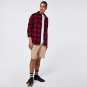 Podium Long Sleeve Flannel - Sundried Tomato