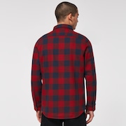 Bear Cozy Flannel - Fathom/Iron Red Check