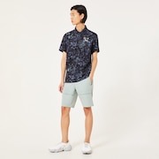 Skull Aerate Flap Shorts - Island Green