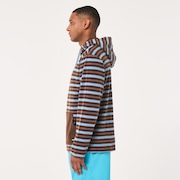 Dawny 1/4 Zip Hoodie - Carafe Stripes