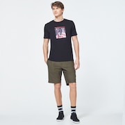USA Flag Picture Short Sleeve Tee - Blackout