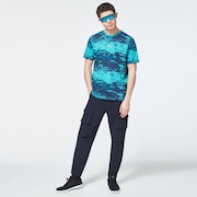 Water Print Short Sleeve Tee - Blue Water Print