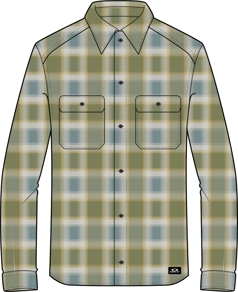 90s Plaid LS Shirt - Pacific/Mist/Sulfid Check