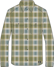 90s Plaid LS Shirt - Pacific/Mist/Sulfid Check