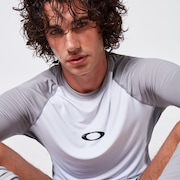 Color Block LS Rashguard - White