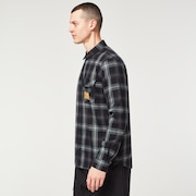 Tc Skull Flannel Shirt - Black/Gray