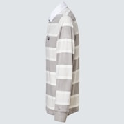 Drop Kick Rugby Polo - Stone Gray Stripes