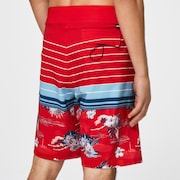 Retro Bloom 20 Boardshort - Red Line Hawai/Stripe