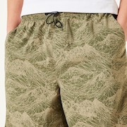 Outdoor Printed Short - Aop Mountain Green Pebble