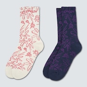 Deco Palms B1B Socks - Three Lines Palms Arctic