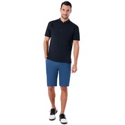 Engineered Short Sleeve Polo Bomber Collar - Blackout