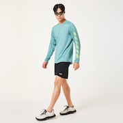 Slant Logo Print L/S Tee 12.0 - Dark Pacific