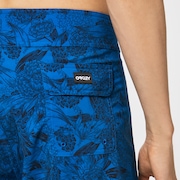 Dark Floral 18 Rc Boardshorts - Blue Flower