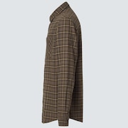 Podium Plaid Ls Flannel - New Dark Brush Check