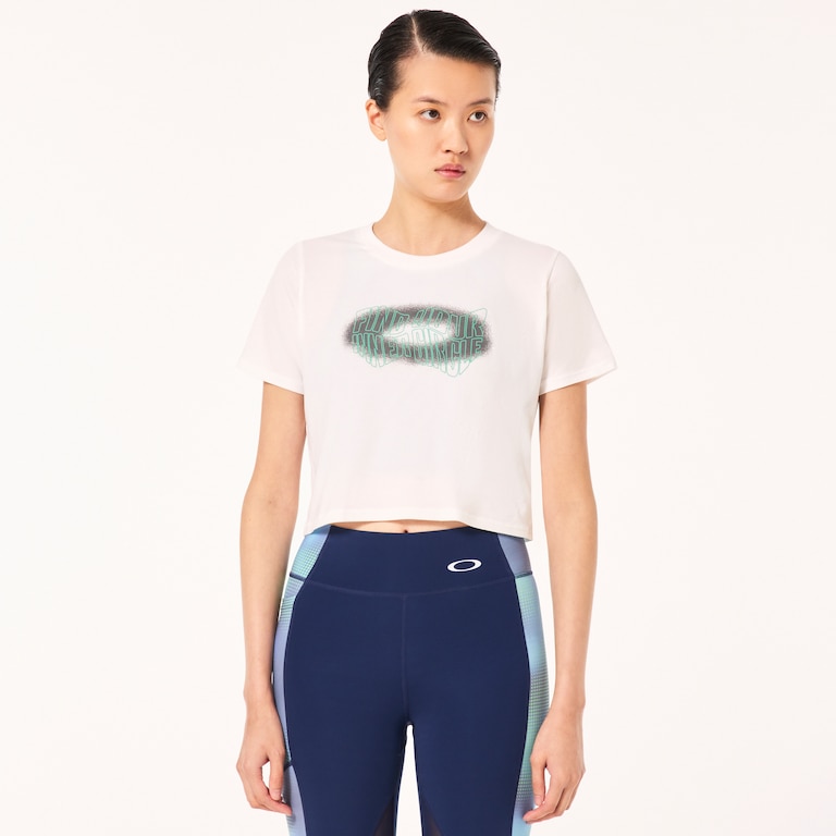 W Pursuit Crop Tee - White