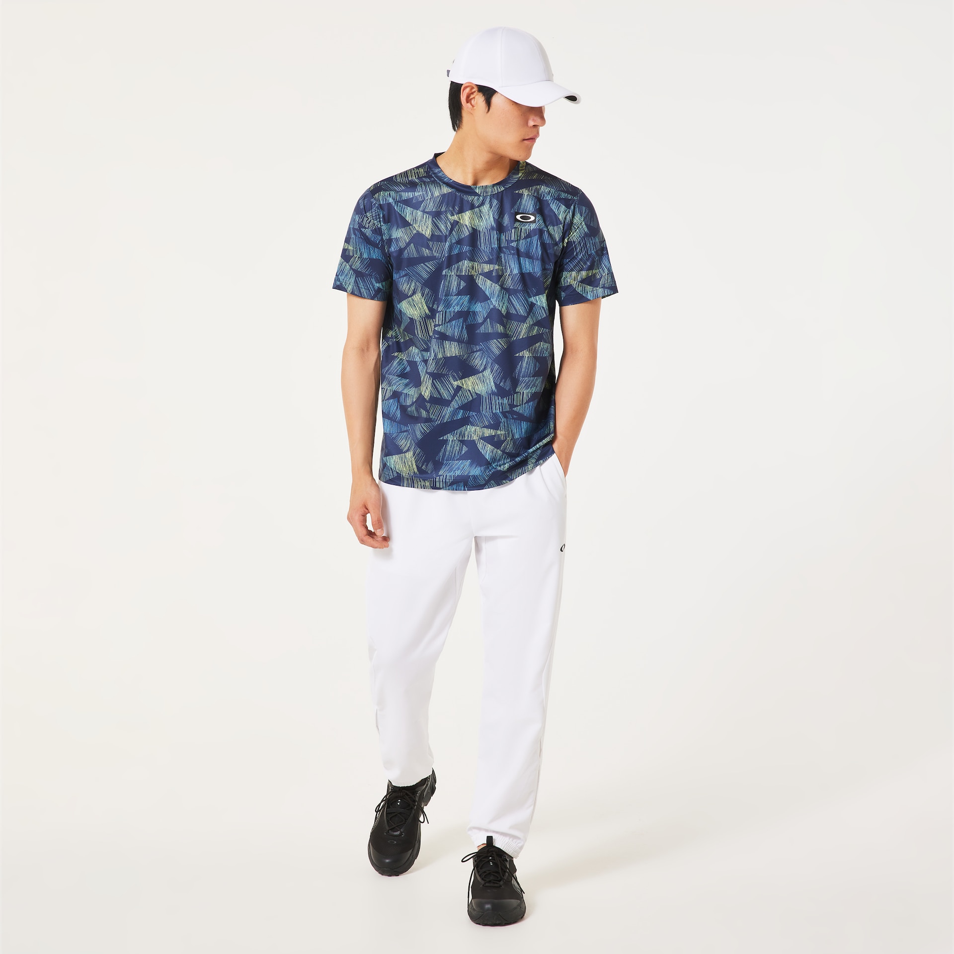 OAKLEY オークリー Tシャツ archive ブルー 短丈 星 y2k オークリー Slant Graphic Tee 12.0 Blue Storm Print | オークリー