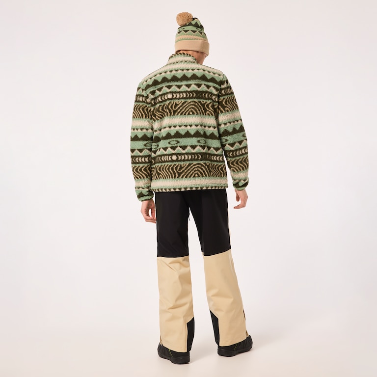 Mountain Fire Sherpa - Green Norway Pattern