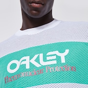 TNP Fiery Stripe LS Tee - White