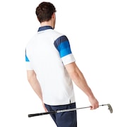 Color Block Graphic Polo - White
