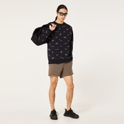 Foundational Fleece LS Crew 3.0 - Black Print