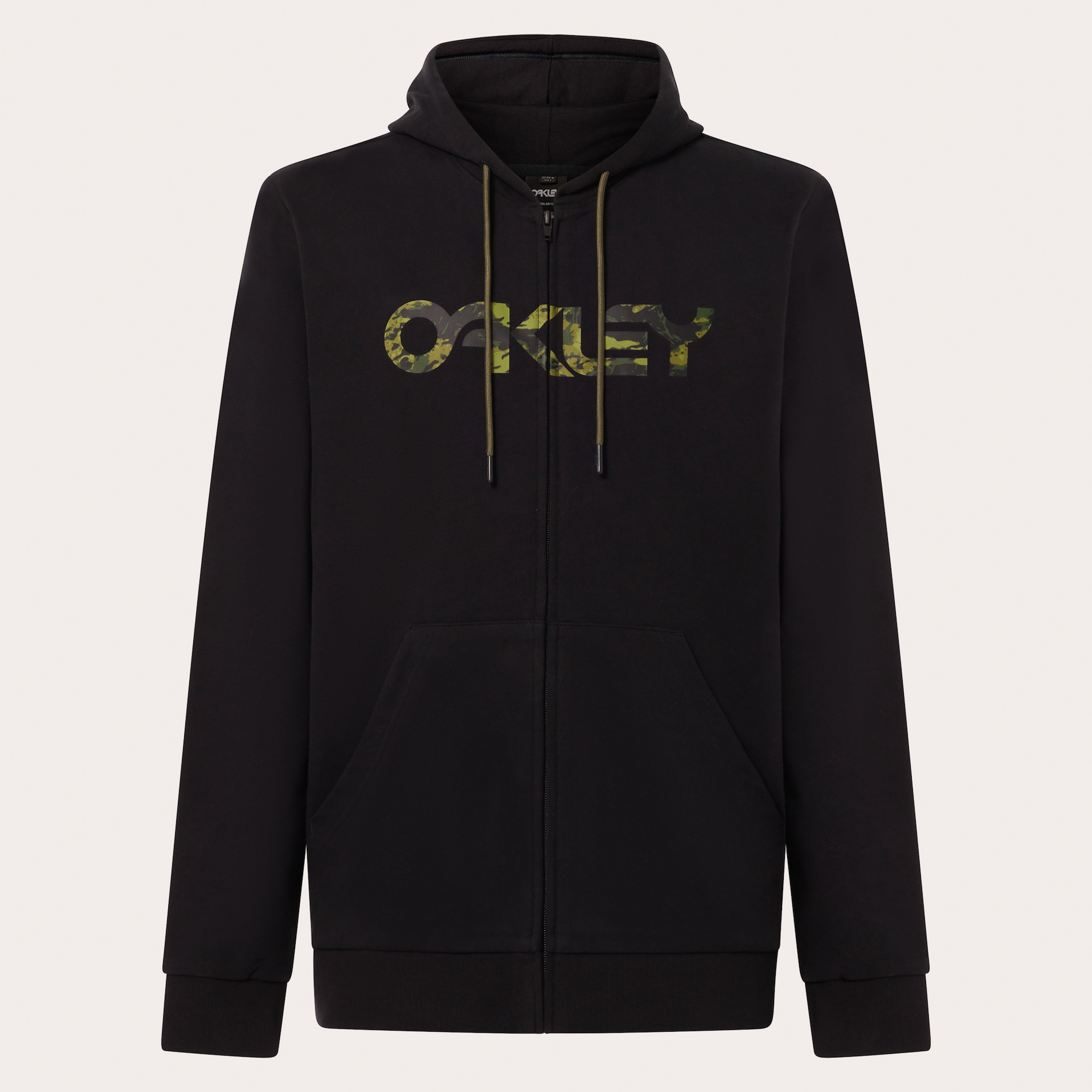 Oakley Teddy Full Zip Hoodie in Dark Gray Heather/American Flag