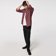 Podium Plaid Ls Flannel - Red/Black Check
