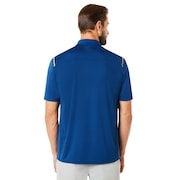 Polo Shirt Short Sleeve Striped Ellipse - Dark Blue