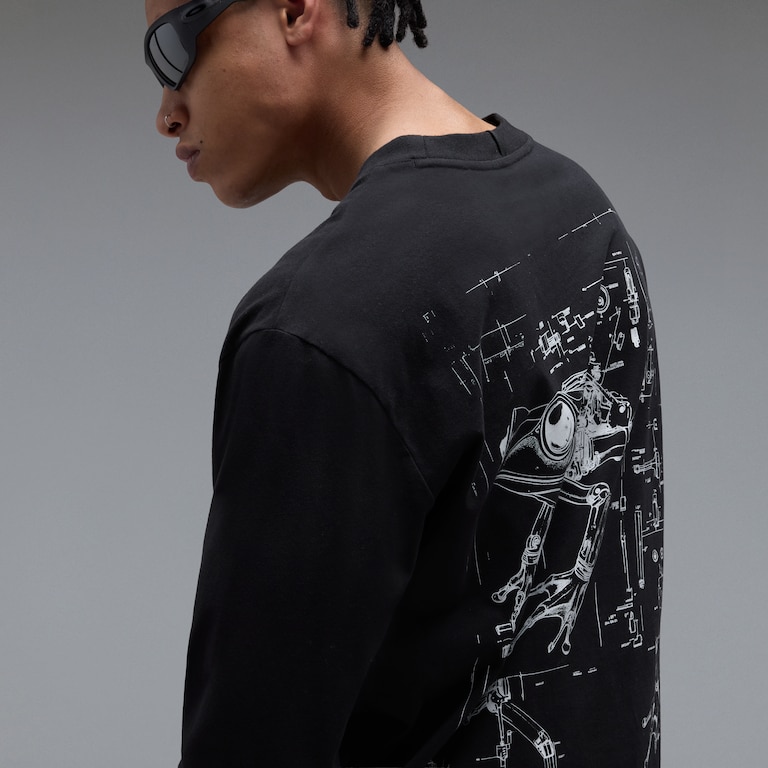 Animatronic Frog LS Tee - Pitch Black