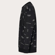 Foundational Fleece LS Crew 3.0 - Black Print