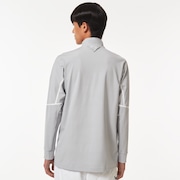 Skull Synchronism Ls Mock Shirt - Gray Slate