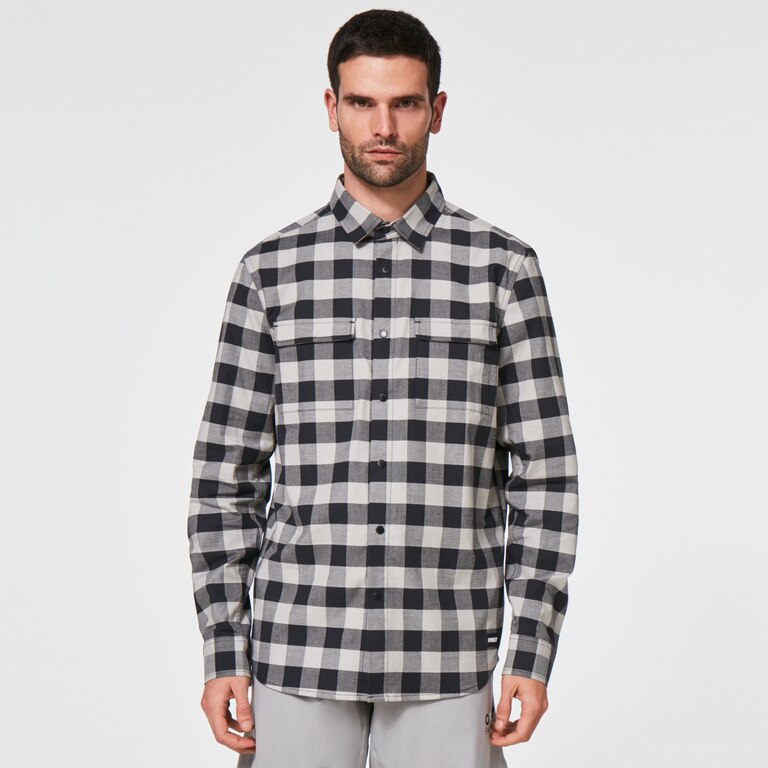 Checkered Ridge Long Sleeve - Stone Gray