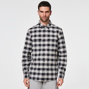 Checkered Ridge Long Sleeve - Stone Gray