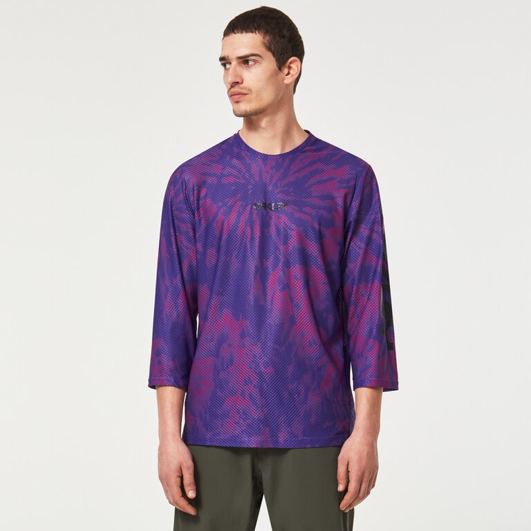 Ride Free 3/4 Jersey - Purple Mountain Td Print