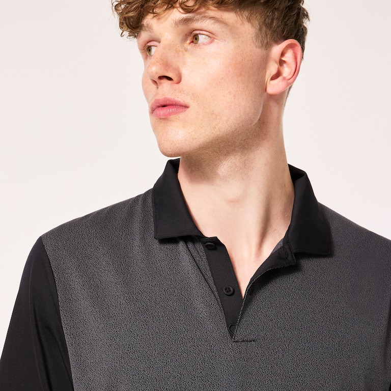 Jacquard Printed Polo - Blackout